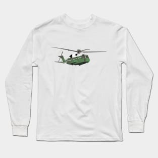 Green American Helicopter Long Sleeve T-Shirt